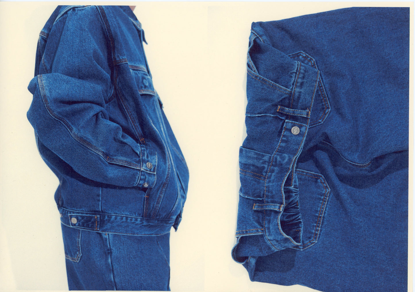 NAVY OVERSIZED DENIM JEANS