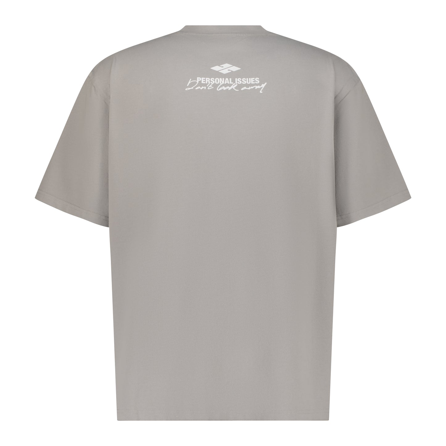 Don't Look Away Oversized T-Shirt - Light Grey
