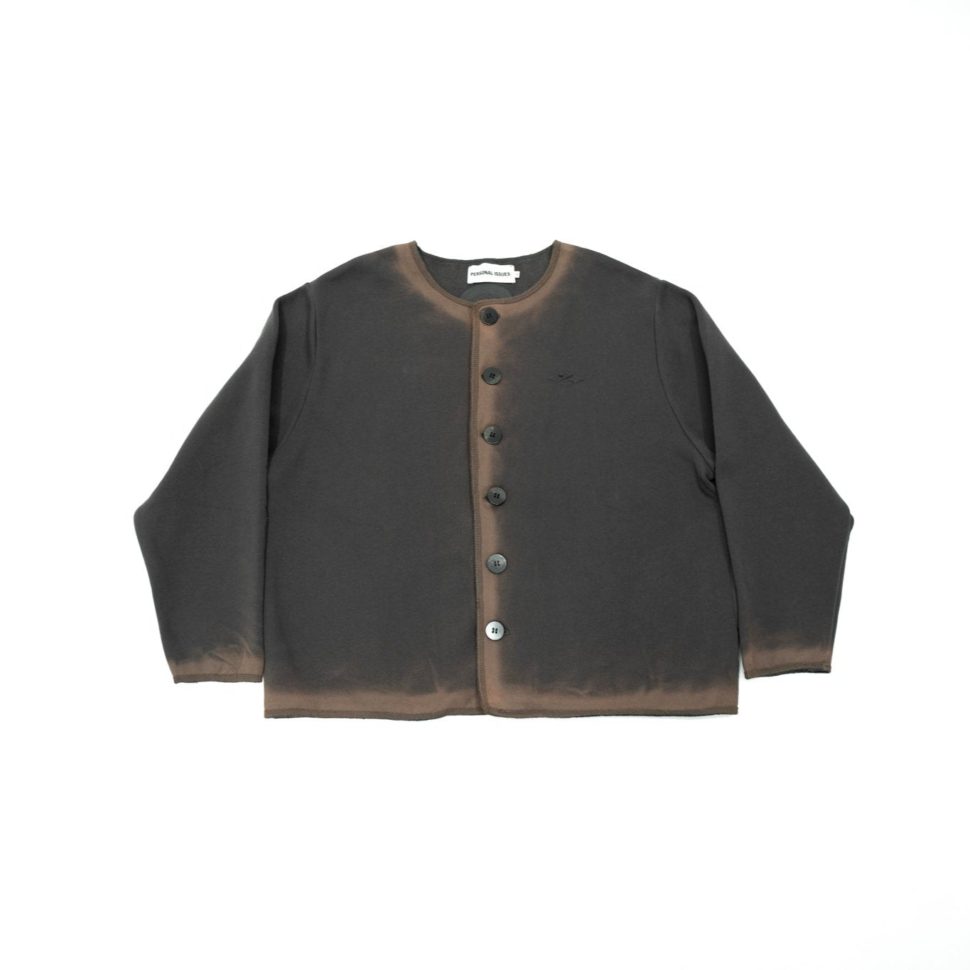 DARK GREY BUTTON UP SWEATER