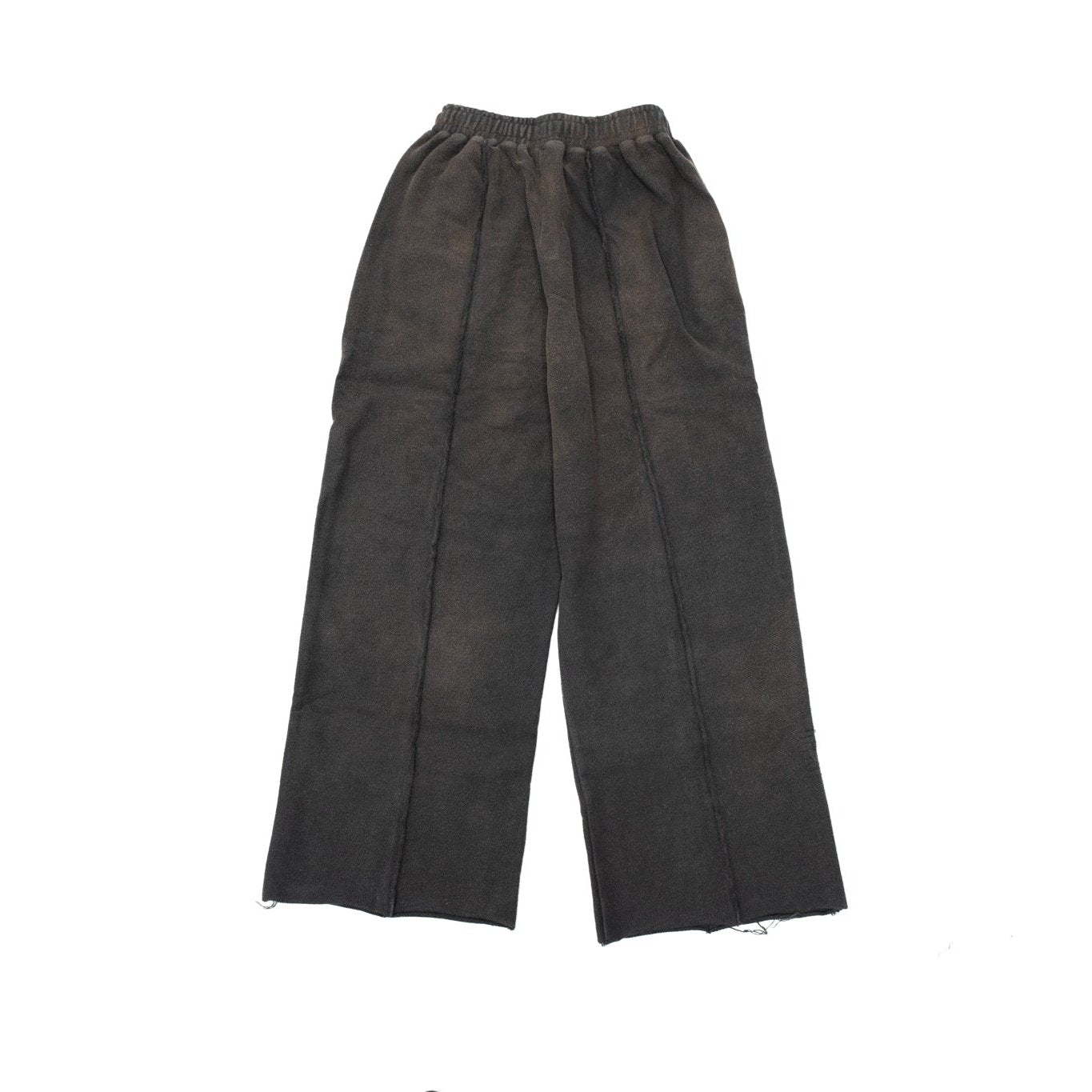 BROWN DESTROYED OVERSIZED SWEATPANTS