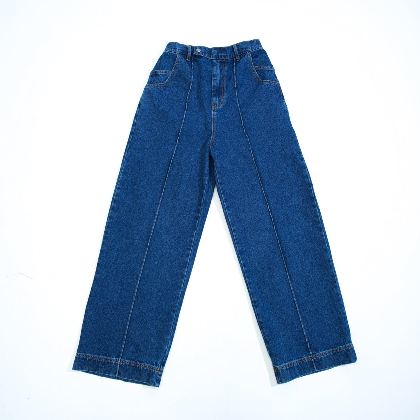 NAVY OVERSIZED DENIM JEANS