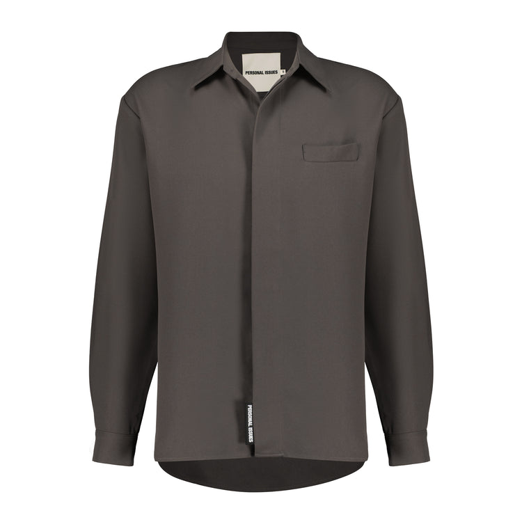 Dark Brown Oversized Shirt