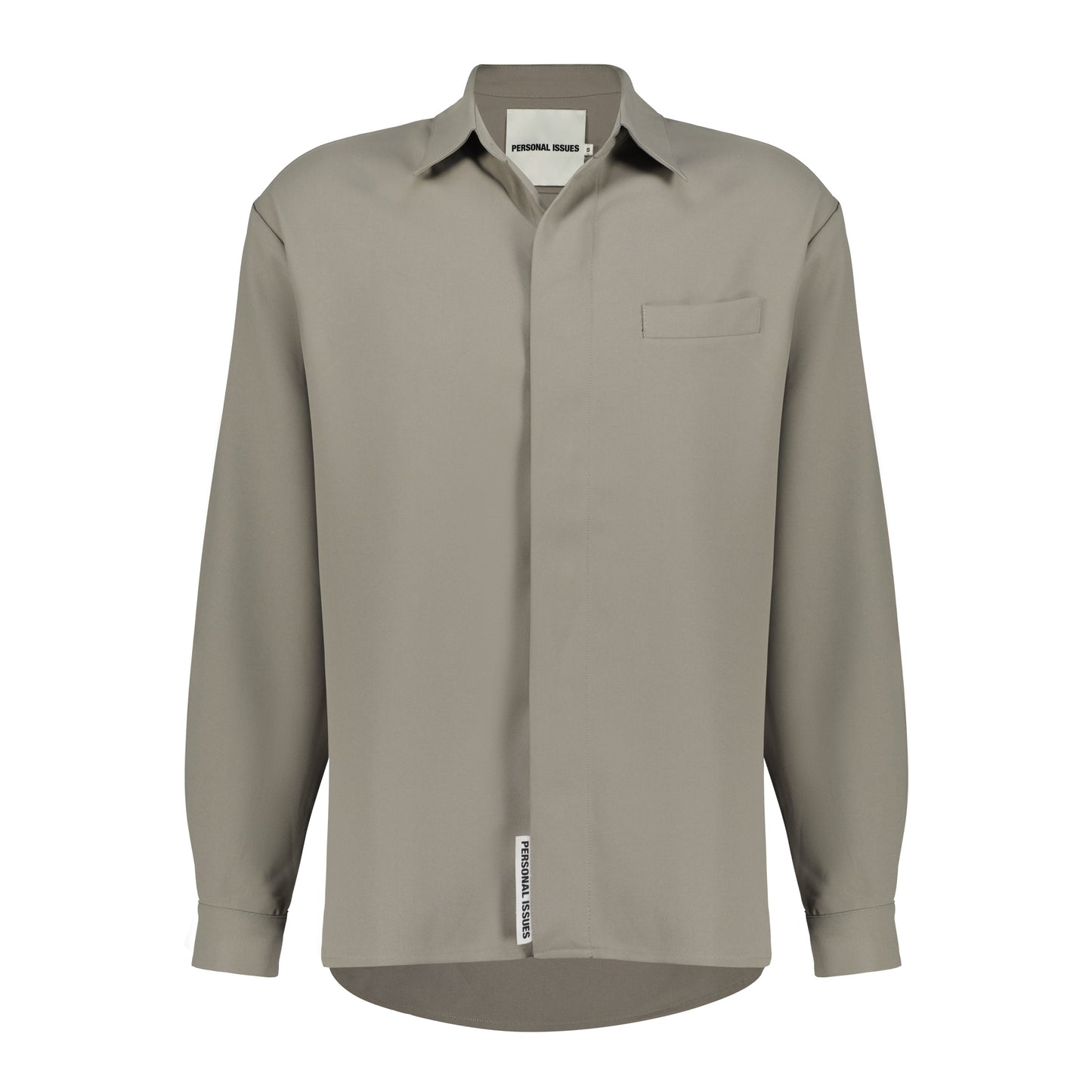 Biege long sleeve oversized shirt