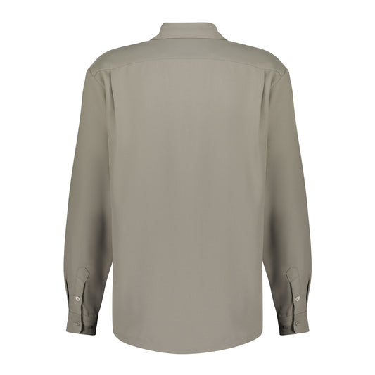 Biege long sleeve oversized shirt