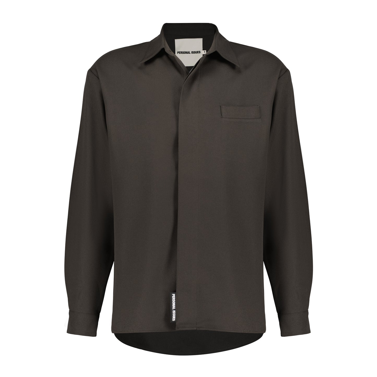 Dark Khaki Long Sleeve Oversized Shirt
