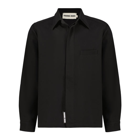 Black Long Sleeve Loose Fit Shirt