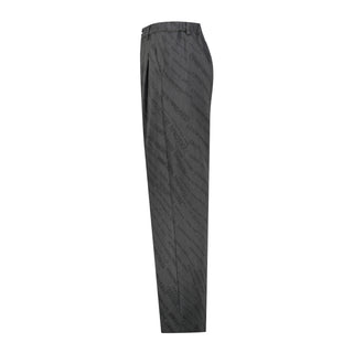 Dark Grey Stamped Wide leg Trouser