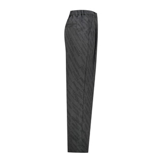 Dark Grey Stamped Wide leg Trouser