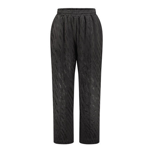 Dark Brown Stamped Oversized Sweatpants