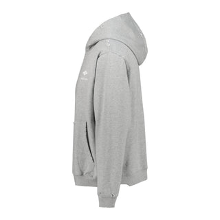 Light Grey Destroyed Zip Up Hoodie