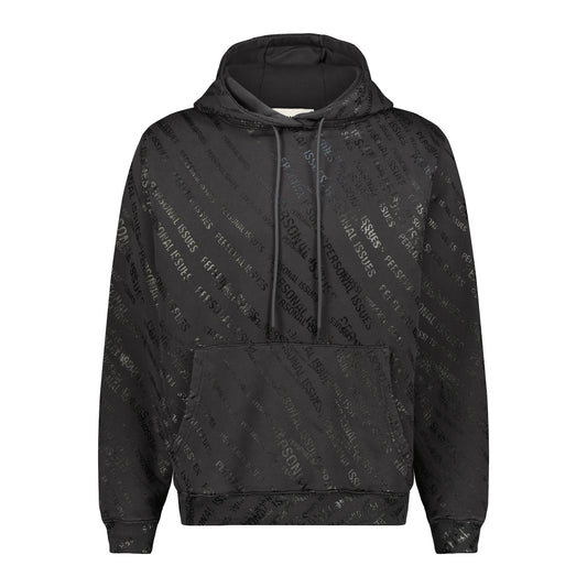 Dark Grey Stamped Oversized Hoodie