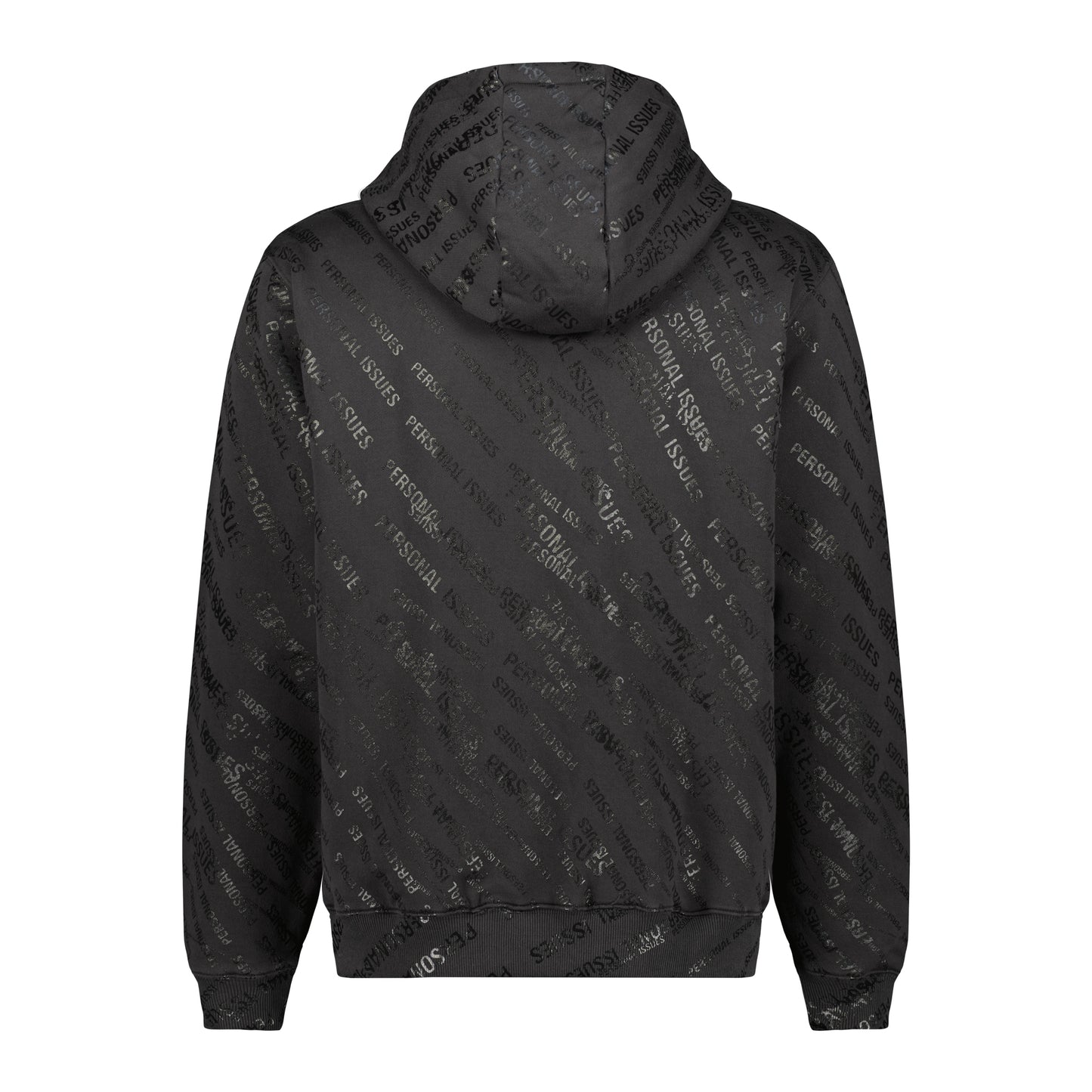 Dark Grey Stamped Oversized Hoodie