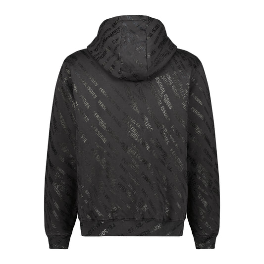 Dark Grey Stamped Oversized Hoodie