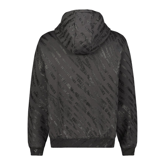 Dark Brown Destroyed Stamped Hoodie